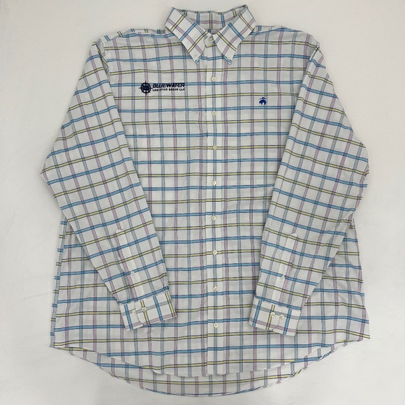 Brooks Brothers Mens 2XLT Button Down Shirt Multicolor Plaid Bluewater Logistics - Picture 1 of 10